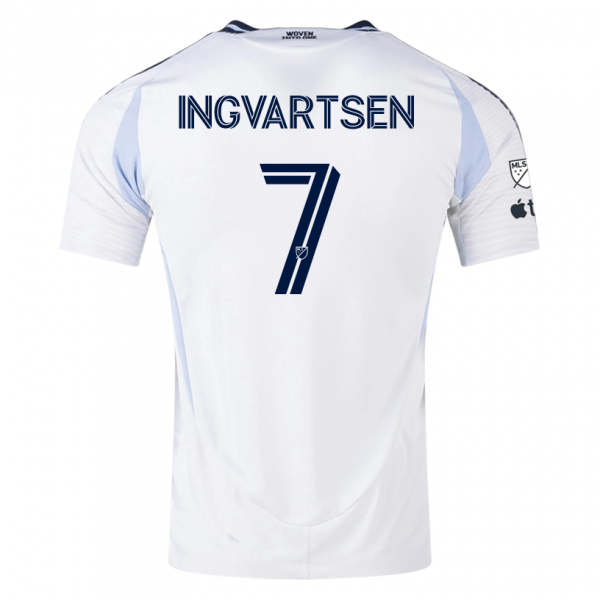adidas San Diego FC Marcus Ingvartsen Away Jersey 25/26 w/ MLS & Apple Patch (White)