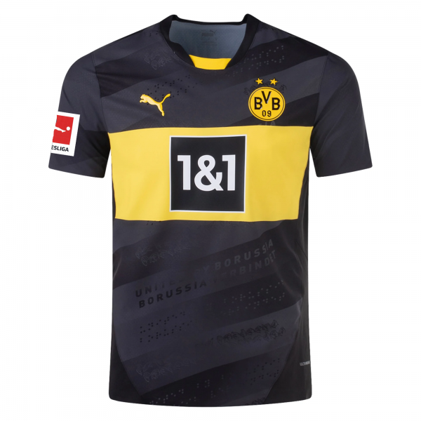 Puma Borussia Dortmund Gio Reyna Away Jersey w/ Bundesliga Patch 24/25 (Puma Black/Faster Yellow)