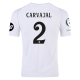 adidas Real Madrid Dani Carvajal Home Jersey w/ Champions League Patches 24/25 (White/Black)